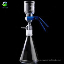 Instrumento solvente da filtragem do equipamento da filtragem do solvente dos produtos vidreiros de laboratório Instrumento de vidro do vácuo da filtragem do conjunto